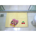 100% cotton yellow color flat bath mat